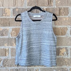 Derek Lam 10 Crosby Crop Top Intermix Tank Gray Size 4 Zippers